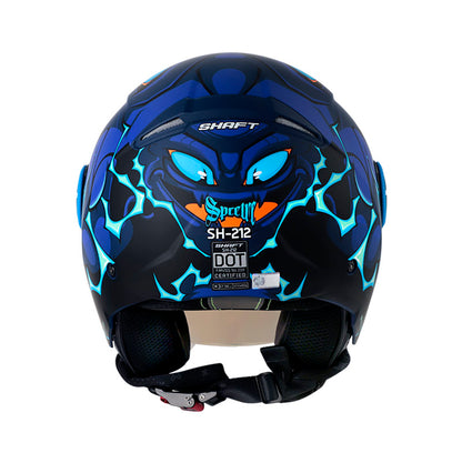 CASCO SHAFT SH-212 SPECTRE MATE AZUL AZUL VISOR IRIDIUM AZUL