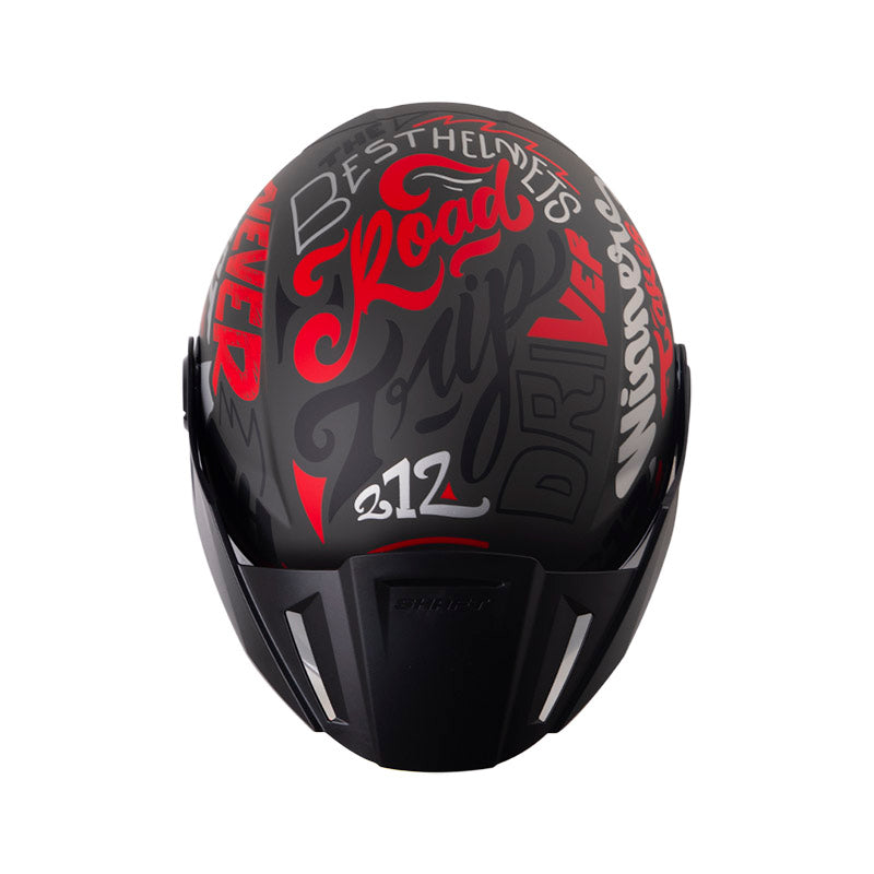 CASCO SHAFT SH-212 RACER MATE GRIS OSCURO ROJO IRIDIUM
