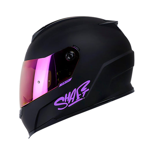 CASCO SHAFT SH-502 SOLID MATE NEGRO MORADO VISOR IRIDIUM