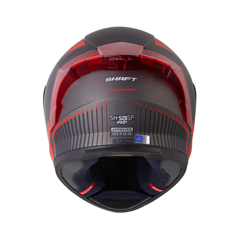 CASCO SHAFT SH-526SP EVO STRAFTER MATE GRIS OSCURO ROJO