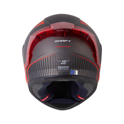 CASCO SHAFT SH-526SP EVO STRAFTER MATE GRIS OSCURO ROJO