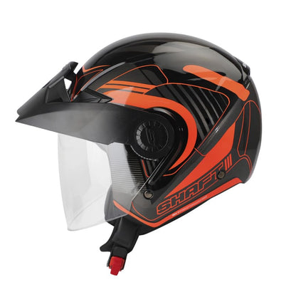 CASCO SHAFT SH-211 STRAY NEGRO NARANJA NEON