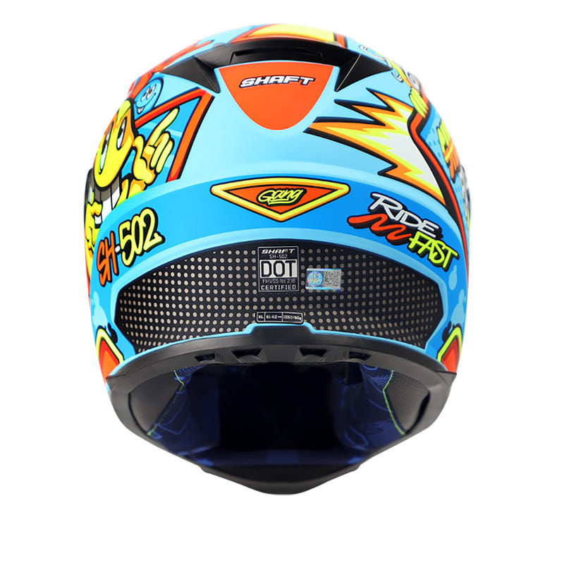 CASCO SHAFT SH-502 GANG MATE AZUL AMARILLO NEON