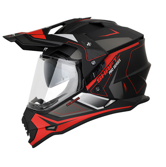 CASCO SHAFT SH-MX370DV PRO BEAT MATE NEGRO ROJO