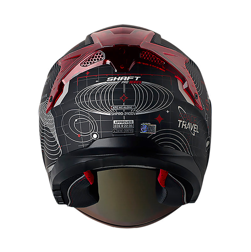 CASCO SHAFT SH-240DV PRO ARE WE ALONE MATE NEGRO ROJO