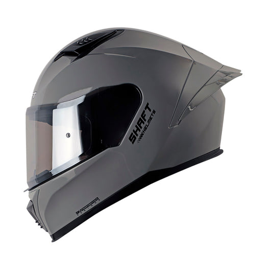 CASCO SHAFT SH-590SR SOLID GRIS NEGRO VISOR PLATA