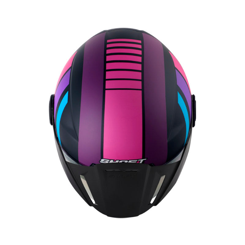 CASCO SHAFT SH-212 SPEC MATE NEGRO FUCSIA VISOR IRIDIUM