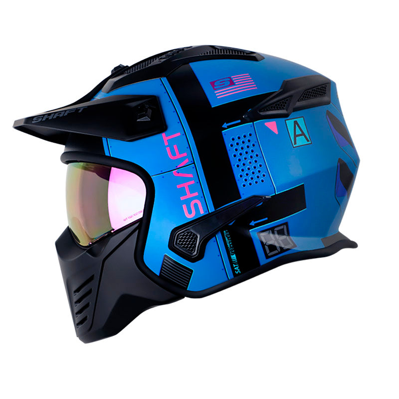 CASCO SHAFT SH-225 PILOT SATURN V MATE AZUL FUCSIA IRIDIUM