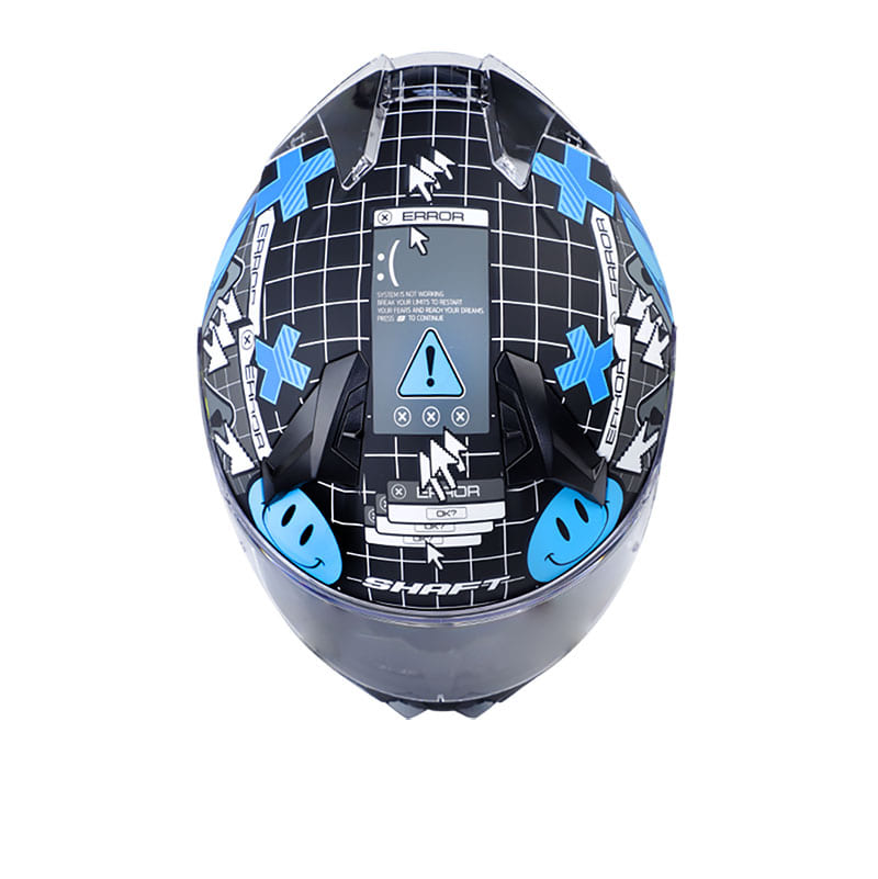 CASCO SHAFT SH-560 CLICK MATE NEGRO AZUL