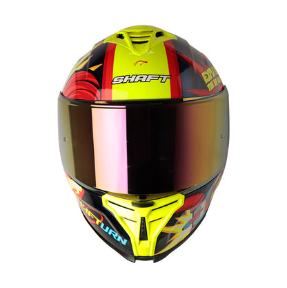 CASCO SHAFT SH-598GTR SPACE INVADER AZUL METAL VISOR REVO