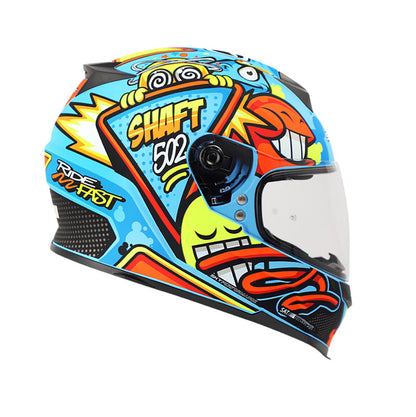 CASCO SHAFT SH-502 GANG MATE AZUL AMARILLO NEON