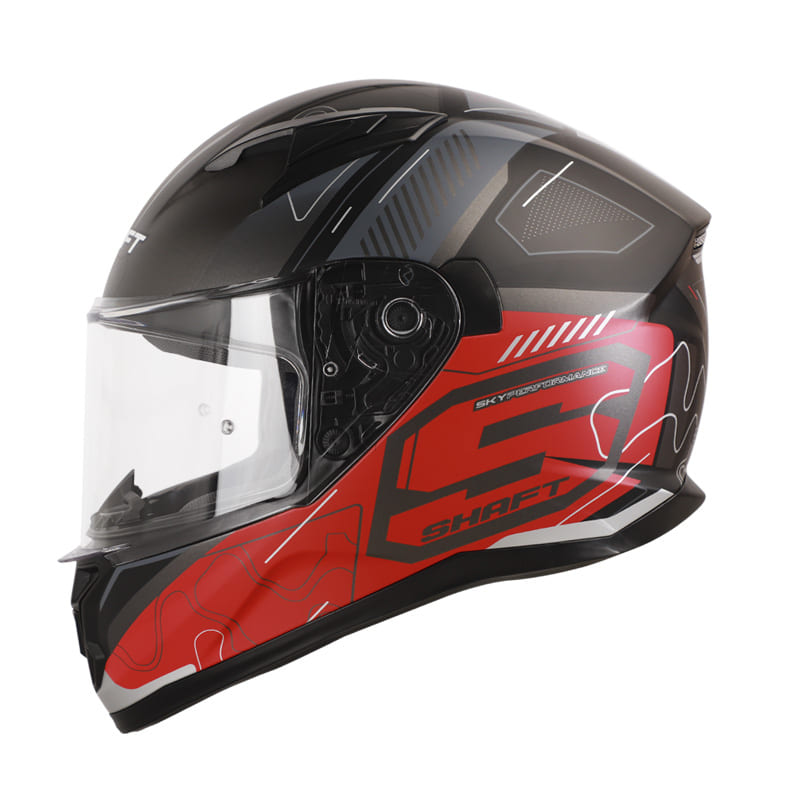CASCO SHAFT SH-522 HOPPER MATE NEGRO ROJO
