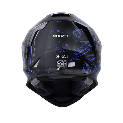 CASCO SHAFT SH-551 SUN AND MOON MATE NEGRO AZUL