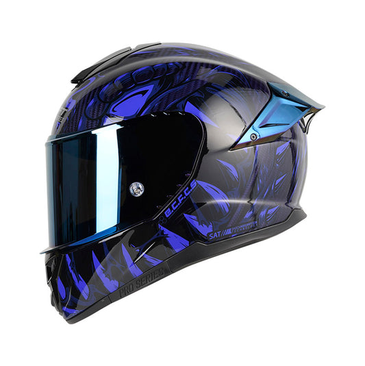 CASCO SHAFT SH-620C EVO LIZZARD AZUL VISOR REVO