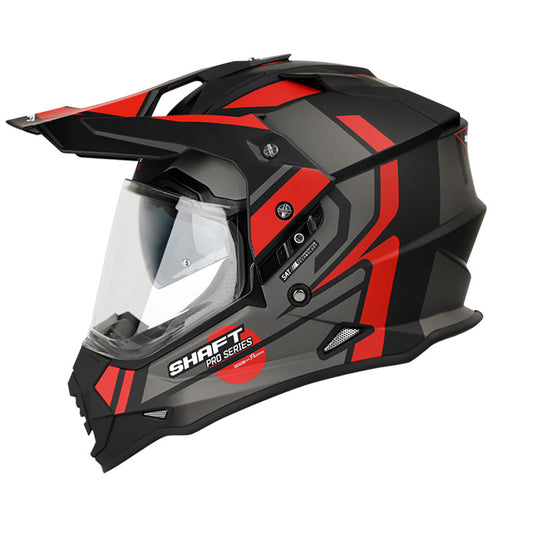 CASCO SHAFT SH-MX370DV PRO NAS MATE NEGRO ROJO