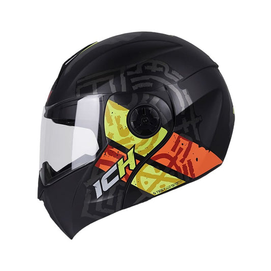 CASCO ICH ICH-3110DV RUNAS MATE NEGRO AMARILLO NEON