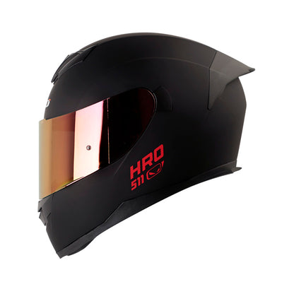 CASCO HRO HRO-511 SOLID MATE NEGRO ROJO VISOR IRIDIUM ROJO