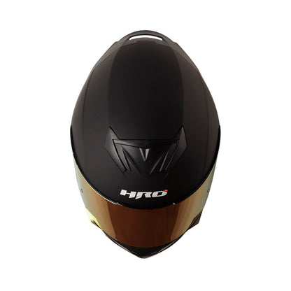 CASCO HRO HRO-511 SOLID MATE NEGRO ROJO VISOR IRIDIUM ROJO