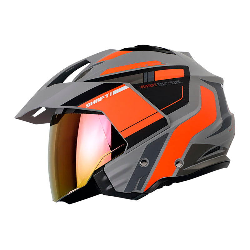 CASCO SHAFT SH-227 TRIAL VIC.DUAL MATE GRIS NARANJA NEON