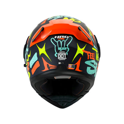 CASCO HRO HRO-3400DV YEAH MATE AZUL NAVY AMARILLO VISOR HUMO