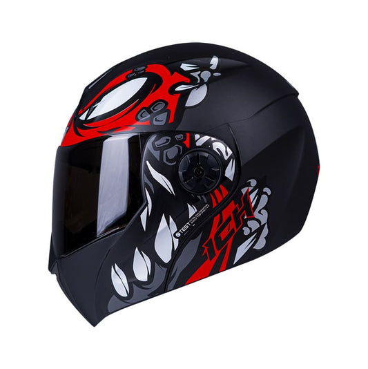 CASCO ICH ICH-3110DV GUINZ MATE NEGRO ROJO VISOR HUMO