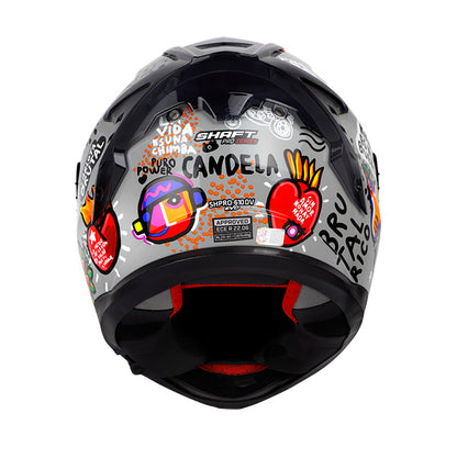 CASCO SHAFT SH-610DV PRO CANDELA GRIS NEGRO VISOR HUMO