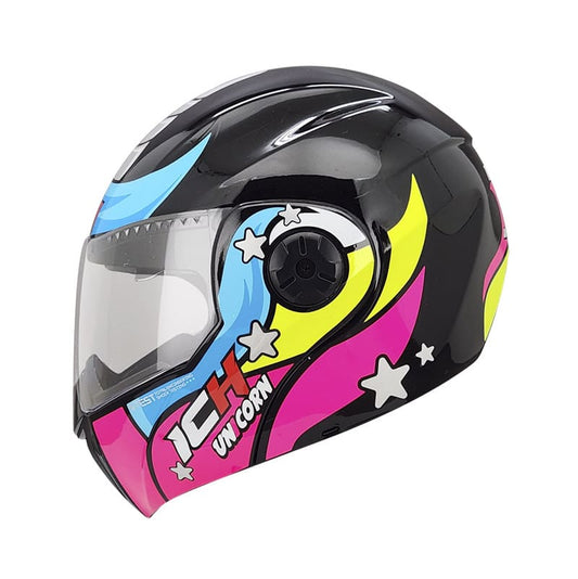 CASCO ICH ICH-3110S UNICORN NEGRO FUCSIA NEON