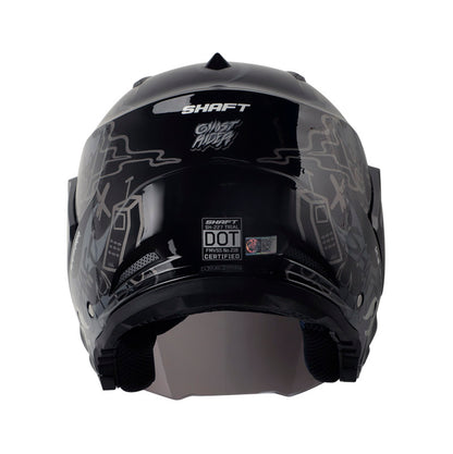 CASCO SHAFT SH-227 TRIAL GHOST RIDER NEGRO GRIS VISOR
