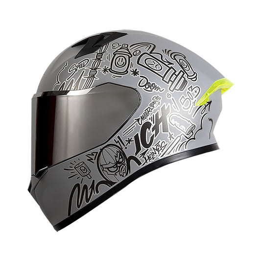 CASCO ICH ICH-503SP BANKS GRIS GRIS VISOR PLATA