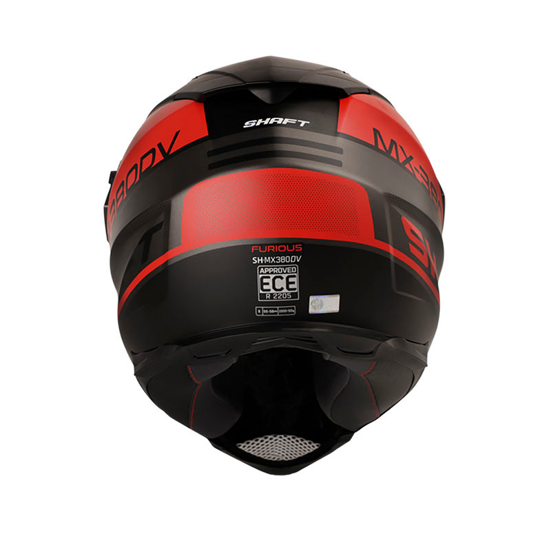 CASCO SHAFT SH-MX380DV FURIOUS MATE NEGRO ROJO