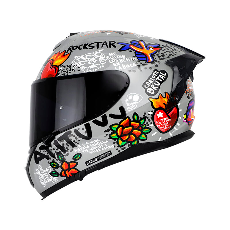 CASCO SHAFT SH-610DV PRO CANDELA GRIS NEGRO VISOR HUMO
