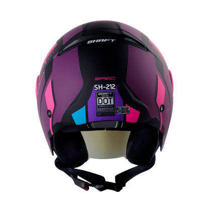 CASCO SHAFT SH-212 SPEC MATE NEGRO FUCSIA VISOR IRIDIUM