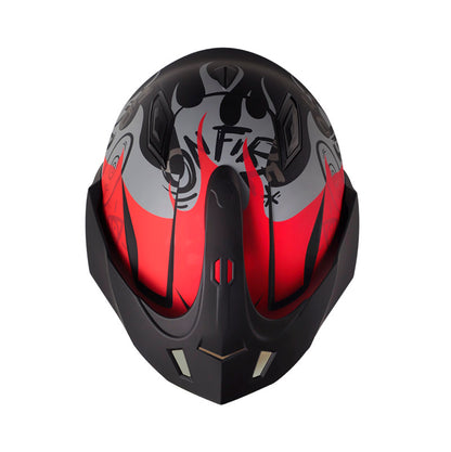 CASCO SHAFT SH-227 TRIAL GHOST RIDER MATE NEGRO ROJO VISOR