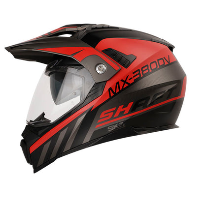 CASCO SHAFT SH-MX380DV FURIOUS MATE NEGRO ROJO