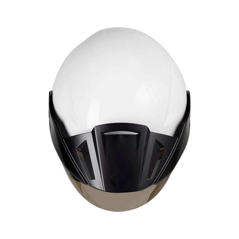 CASCO ICH ICH-102 SOLID BLANCO SILVER VISOR HUMO