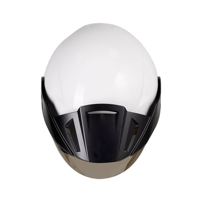 CASCO ICH ICH-102 SOLID BLANCO SILVER VISOR HUMO