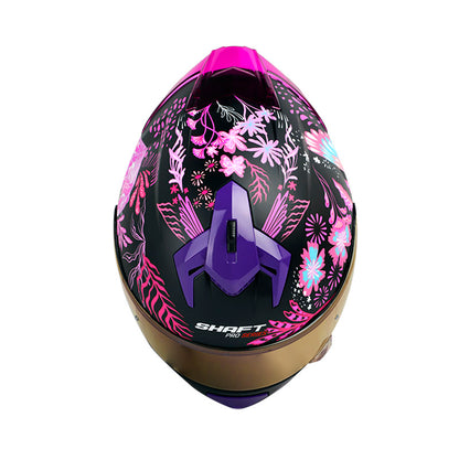 CASCO SHAFT SH-610EVO BLOOM MATE NEGRO FUCSIA VISOR IRIDIUM