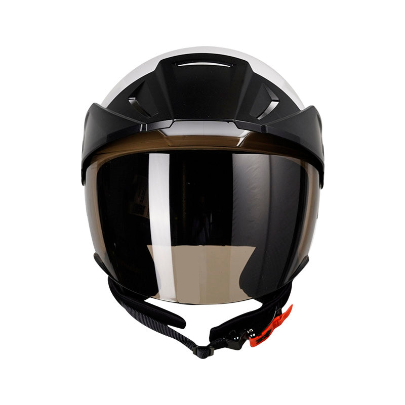 CASCO ICH ICH-102 SOLID BLANCO SILVER VISOR HUMO
