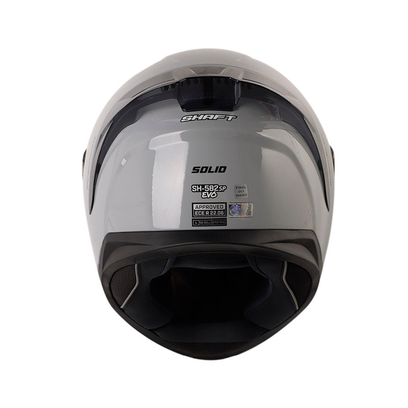 CASCO SHAFT SH-582SP EVO SOLID GRIS NEGRO VISOR IRIDIUM AZUL