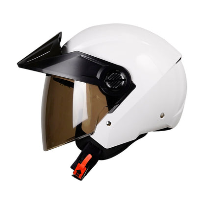 CASCO ICH ICH-102 SOLID BLANCO SILVER VISOR HUMO