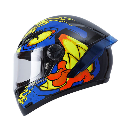 CASCO ICH-501SP GARTO BRILLANTE NEGRO AZUL