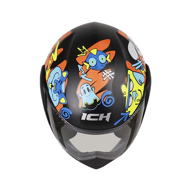 CASCO ICH ICH-3110S TOLSTOY MATE NEGRO NARANJA NEON