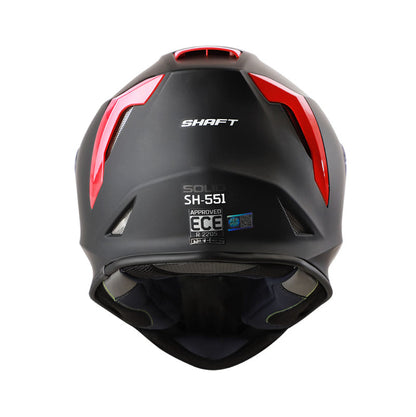 CASCO SHAFT SH-551 SOLID FLOW MATE NEGRO ROJO VISOR IRIDIUM