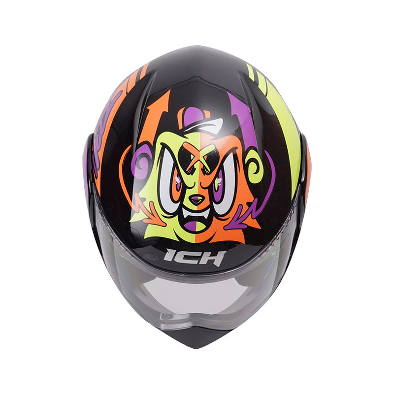 CASCO ICH ICH-3110S SMILE NEGRO AMARILLO NEON