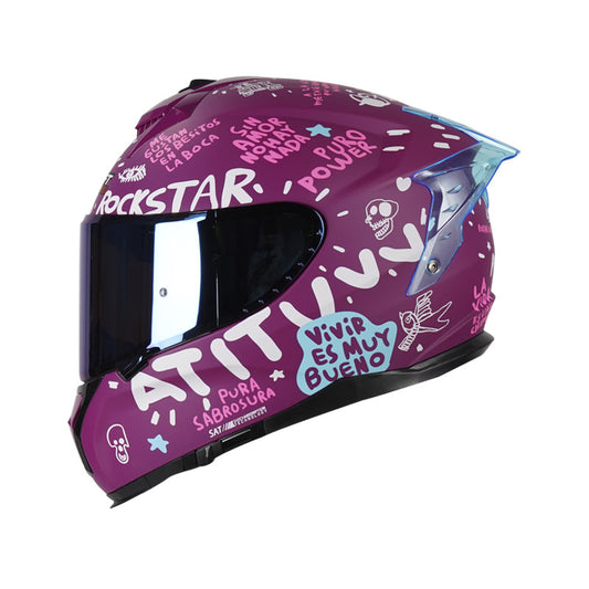 CASCO SHAFT SH-610DV PRO PURO POWER MORADO VISOR IRIDIUM