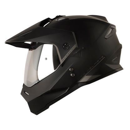 CASCO HRO HRO-MX330DV SOLID MATE NEGRO GRIS VISOIR IRIDIUM