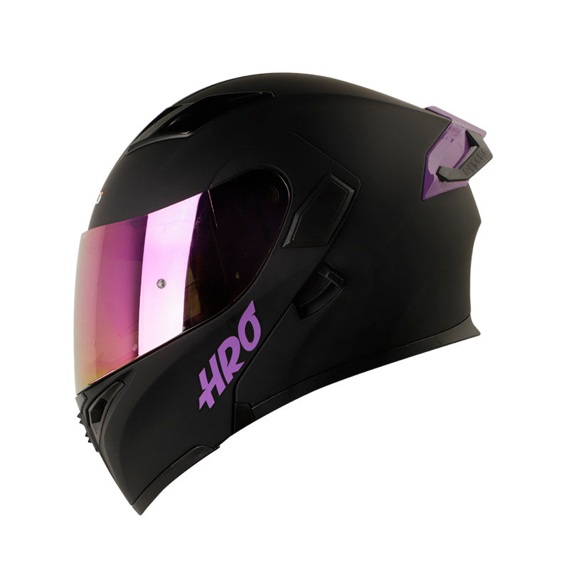 CASCO HRO HRO-3400DV SOLID MATE NEGRO MORADO VISOR IRIDIUM