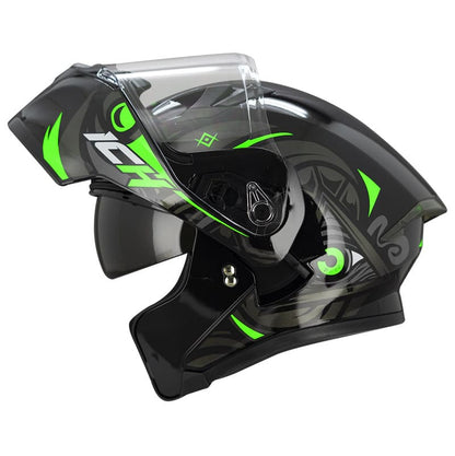 CASCO ICH ICH-3120DV LUX NEGRO VERDE NEON