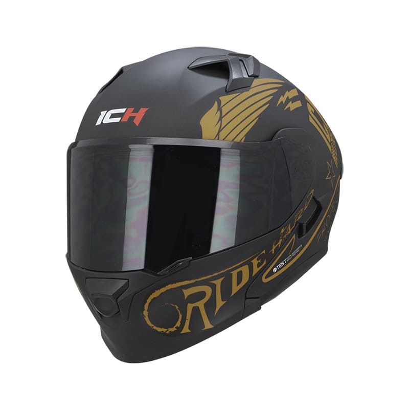 CASCO ICH ICH-3120DV SQUAD MATE NEGRO DORADO VISOR HUMO