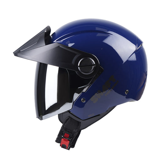 CASCO SHAFT SH-212 SOLID AZUL NAVY NEGRO VISOR AZUL
